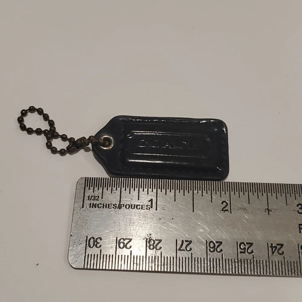 Coach Key Fob Purse Charm Leather Black
